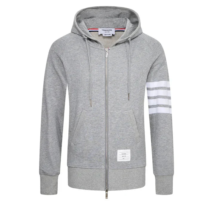 Four-bar Hoodie by Thom Browne, garment detail view