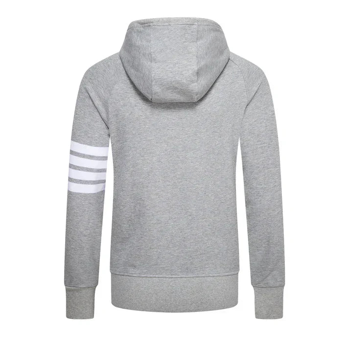 Four-bar Hoodie by Thom Browne, garment detail view