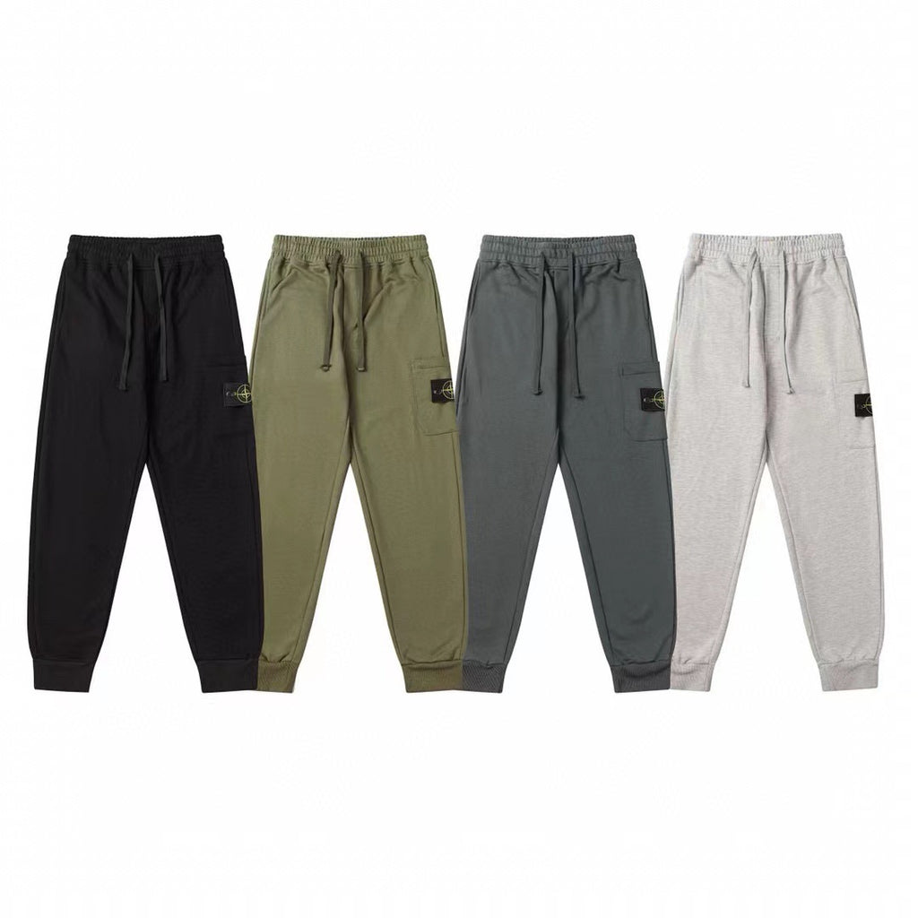 Stone Island Badge Sweatpants — Unisex Tapered Fit