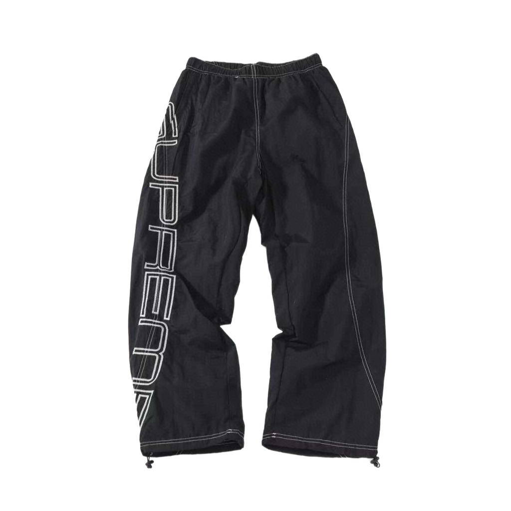 Patchwork Embroidered Knit Sweatpants