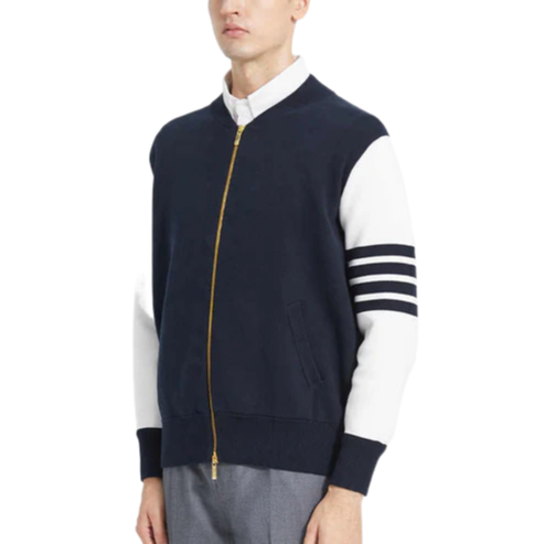 Men 4 bars Jacket by Thom Browne, outerwear detail view