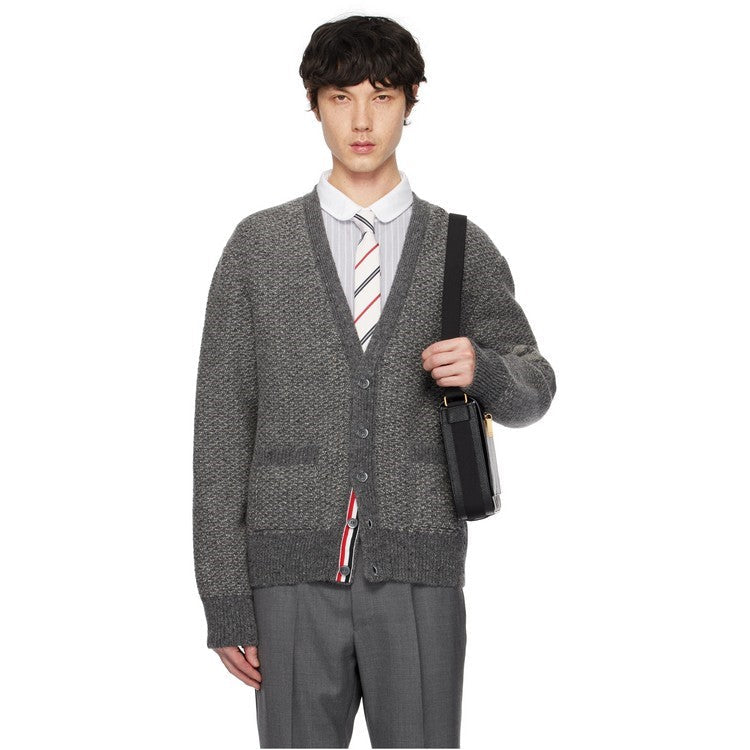 Cardigan by Thom Browne, knitwear detail view