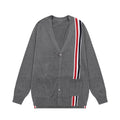 Men's cardigan by Thom Browne, knitwear detail view