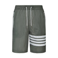 Thom Browne Style Unisex Casual Sweatpants with Signature Four-Bar Detail - Image 3