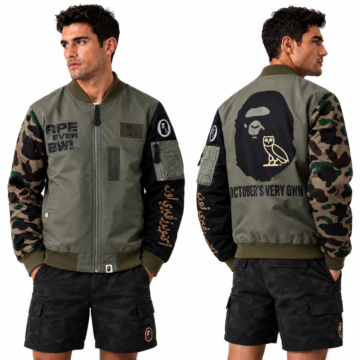 BAPE x OVO Loose Fit MA-1 Jacket