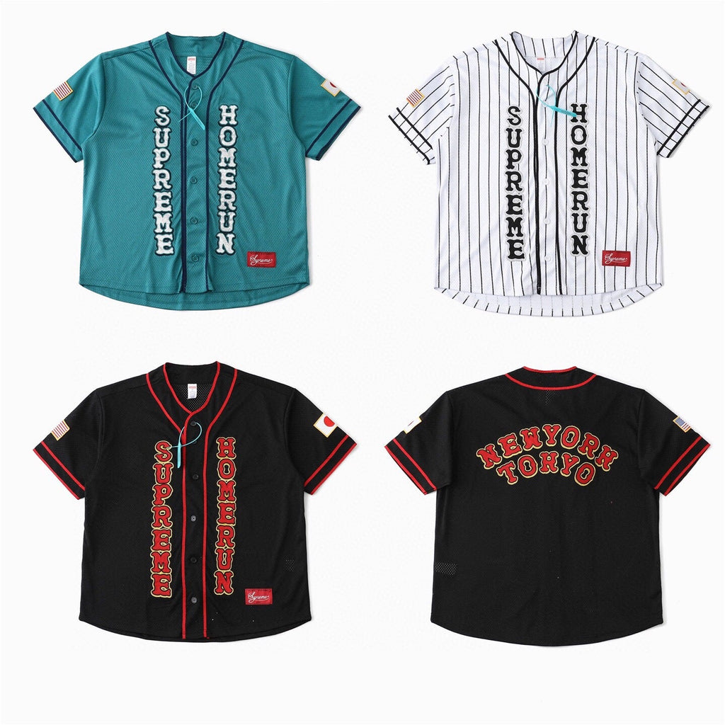 Label Logo Mesh Baseball Shirt