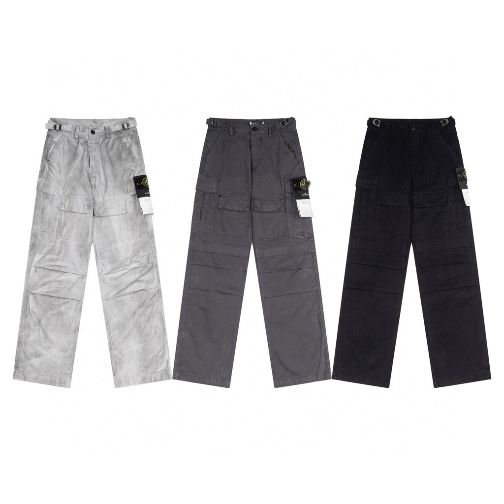 Stone Island Garment-Dyed Multi-Pocket Cargo Pants