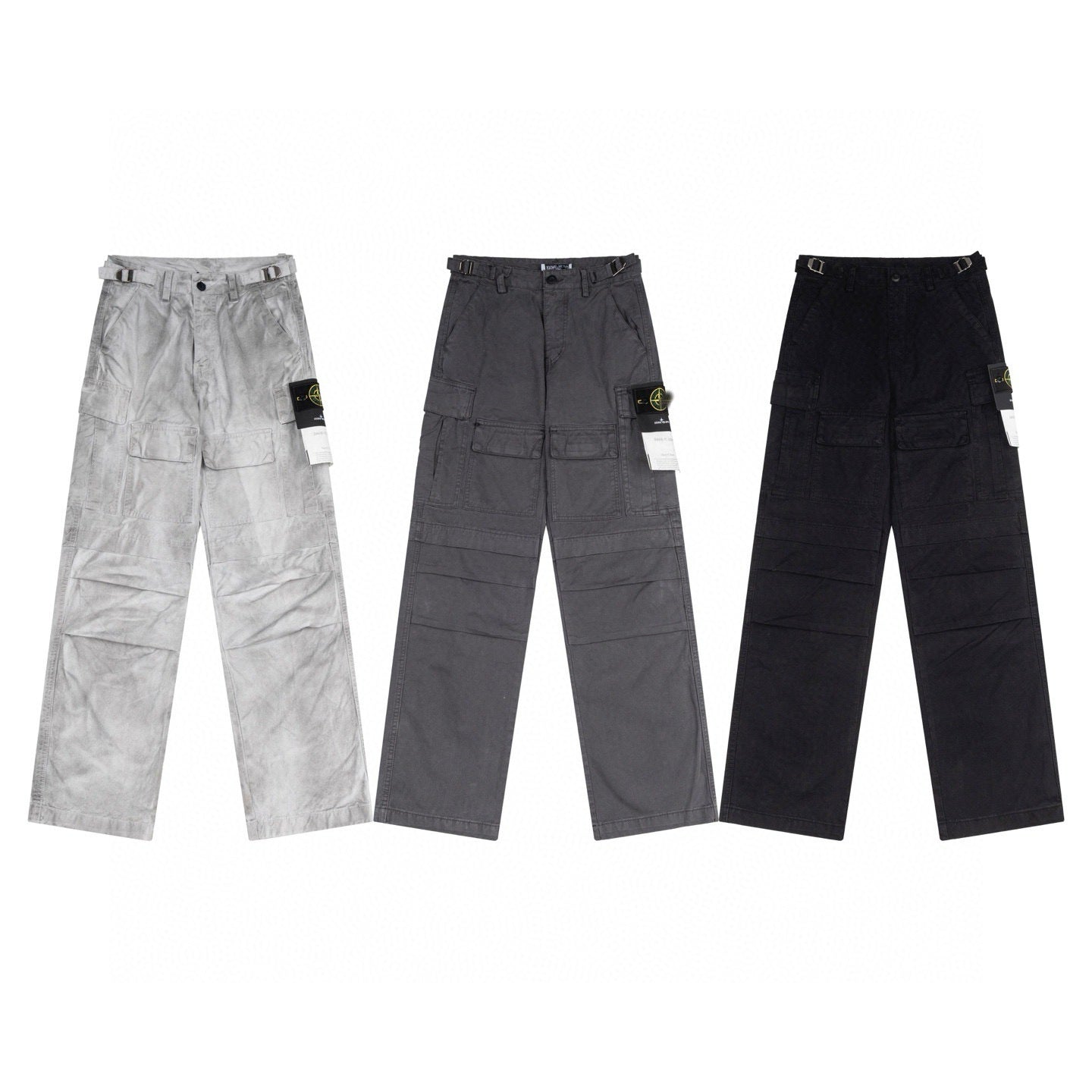 Stone Island Garment-Dyed Multi-Pocket Cargo Pants