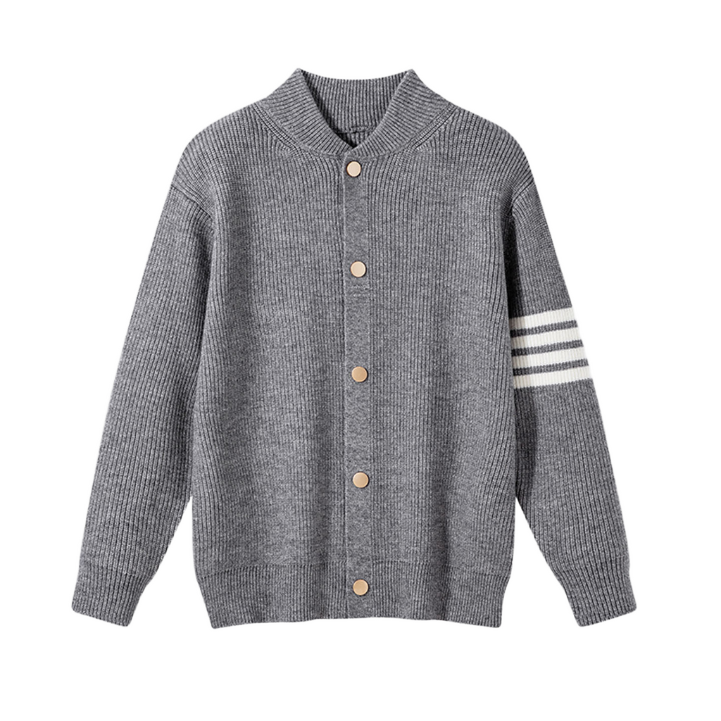 Single-Breasted Knit Sweater by Thom Browne, knitwear detail view