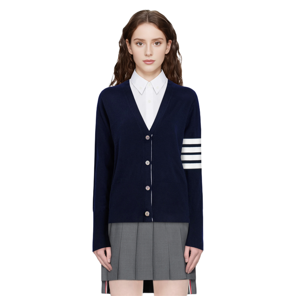 Biscuit Man Cardigan by Thom Browne, knitwear detail view