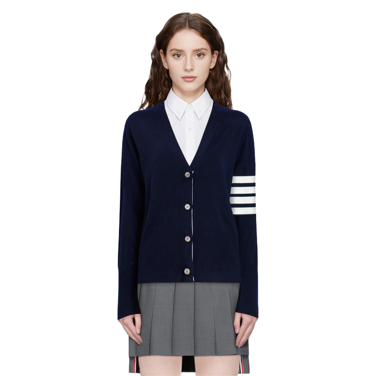 Biscuit Man Cardigan by Thom Browne, knitwear detail view