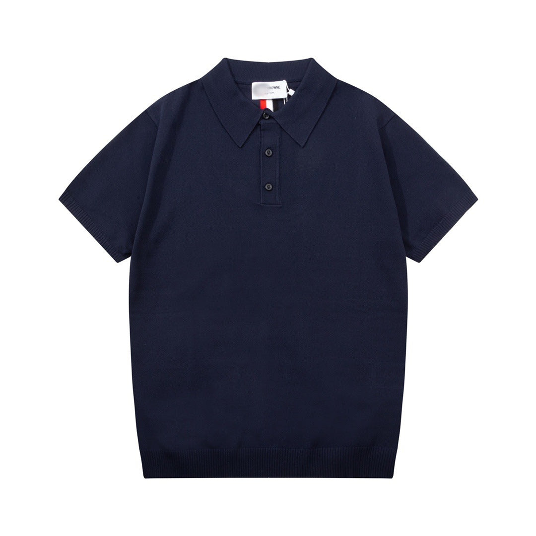 Classic Knit Polo by Thom Browne, product detail view