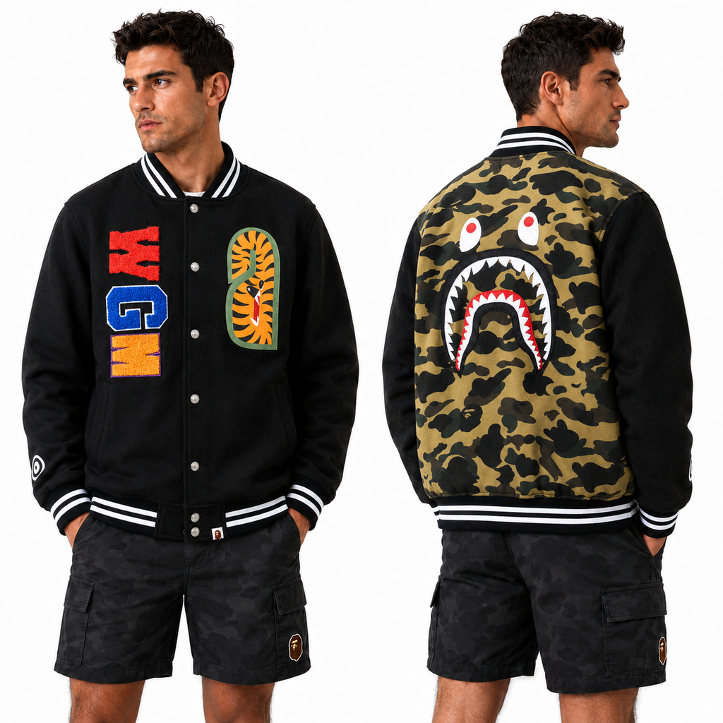 BAPE 1st Camo Shark Sweat MA-1