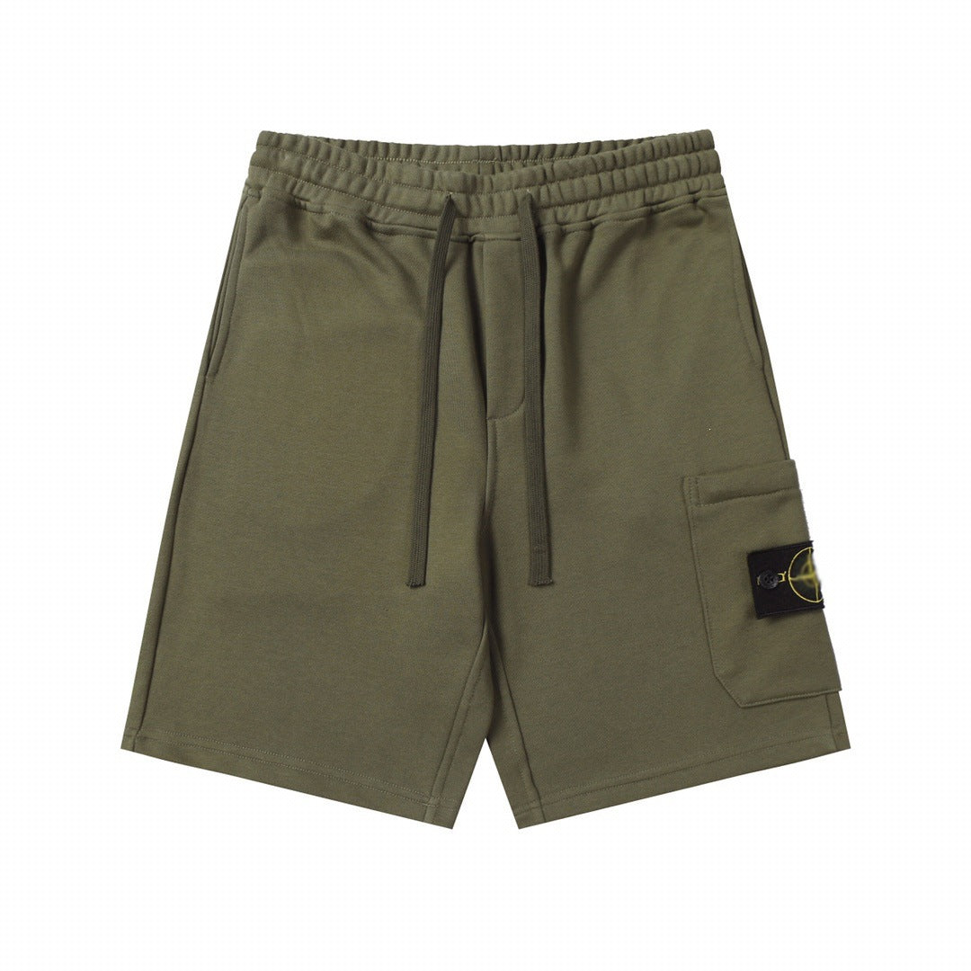 Stone Island Solid-Color Athletic Shorts