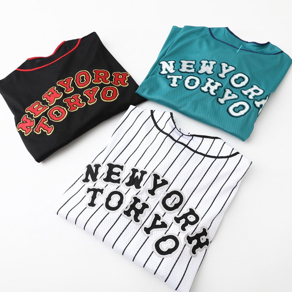 Label Logo Mesh Baseball Shirt