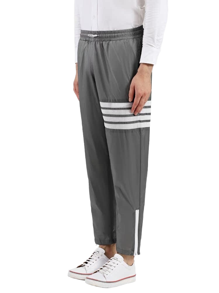 Thom Browne Style Side zip track pants with Signature Four-Bar Detail - Image 6