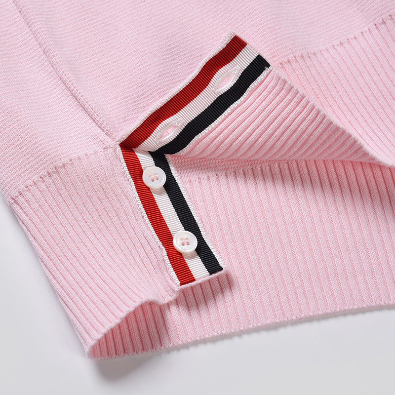 Men's sweater by Thom Browne, knitwear detail view
