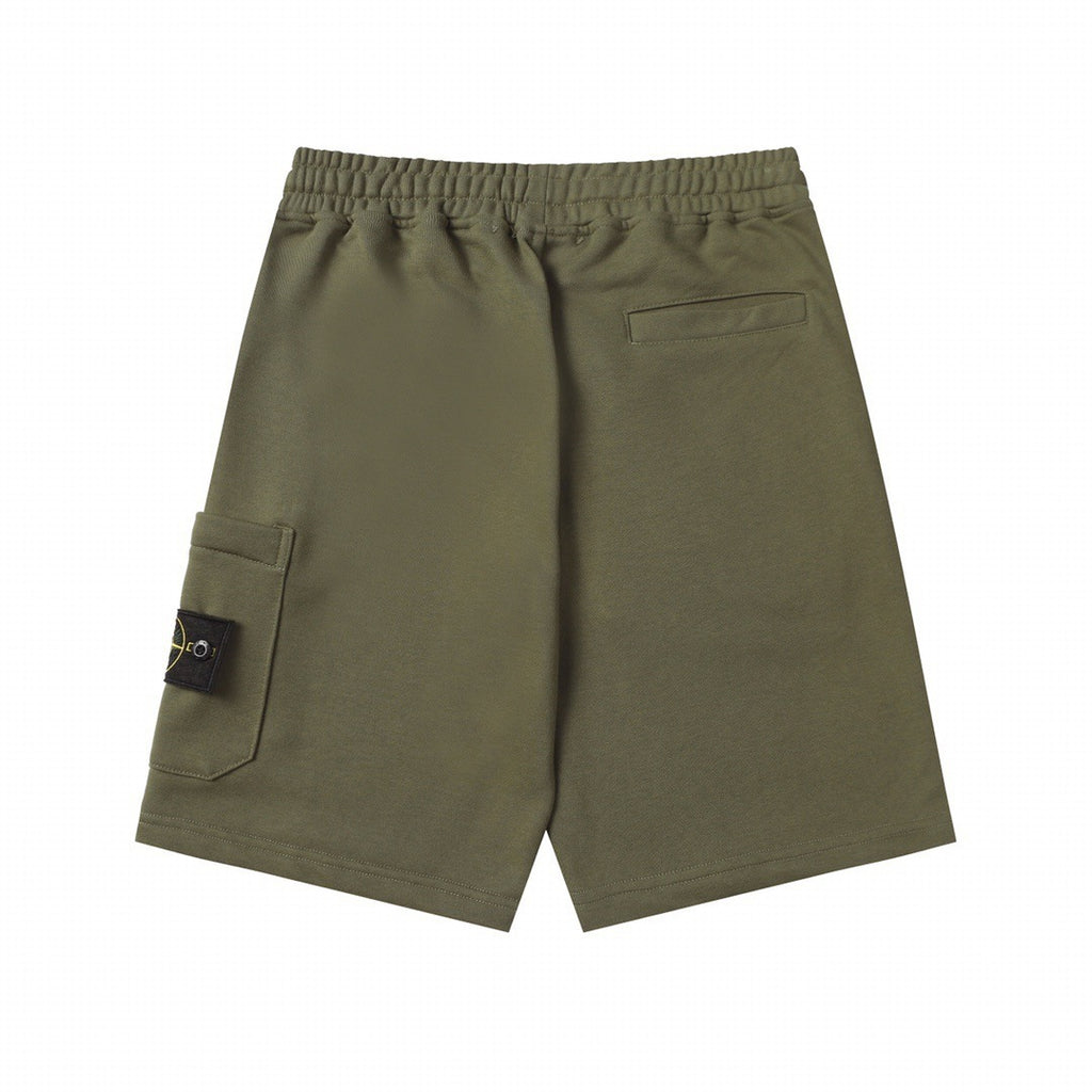 Stone Island Solid-Color Athletic Shorts