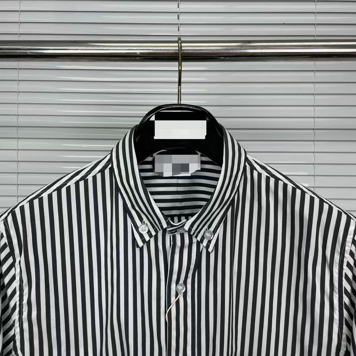 Striped Sailboat Embroidered Shirt — Unisex Short-Sleeve by Thom Browne, shirt detail view