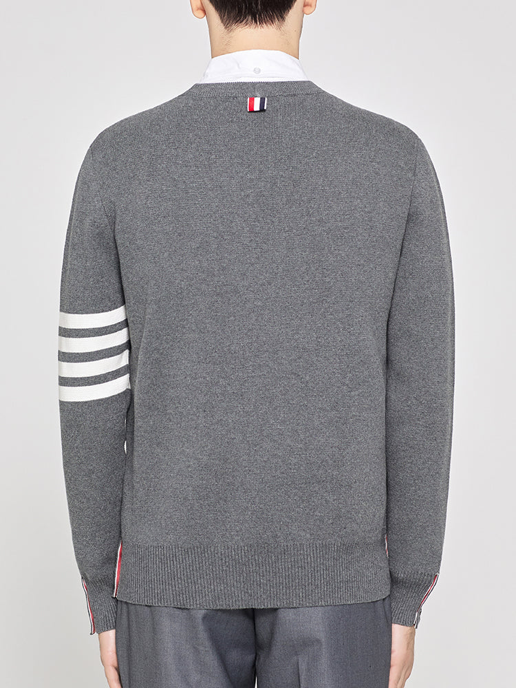 sweater by Thom Browne, knitwear detail view