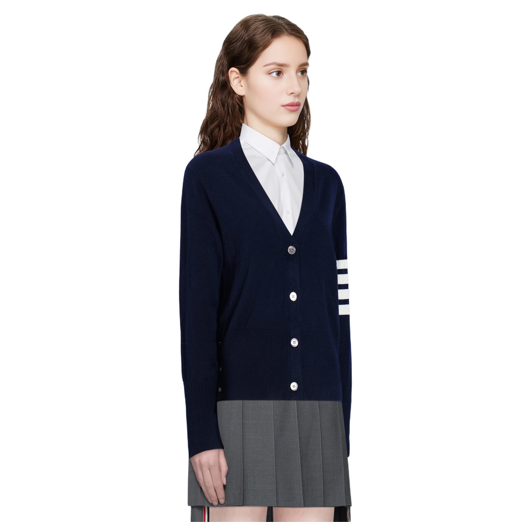 Biscuit Man Cardigan by Thom Browne, knitwear detail view