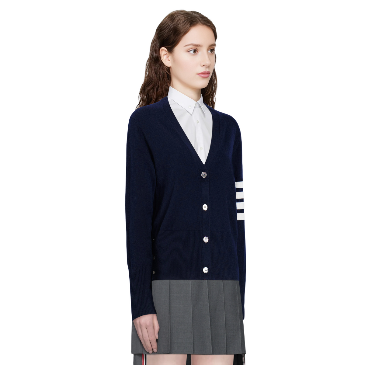 Biscuit Man Cardigan by Thom Browne, knitwear detail view