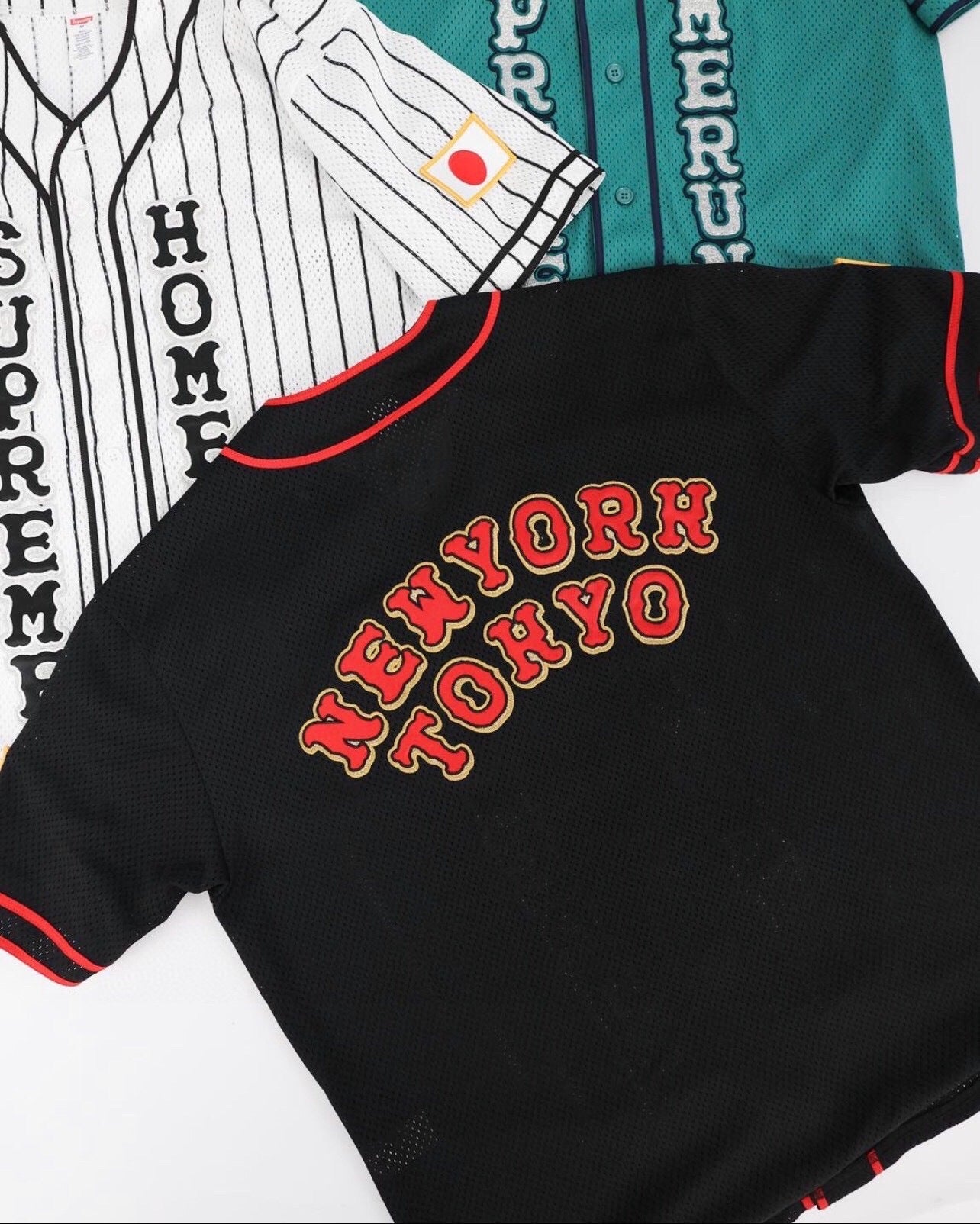 Label Logo Mesh Baseball Shirt