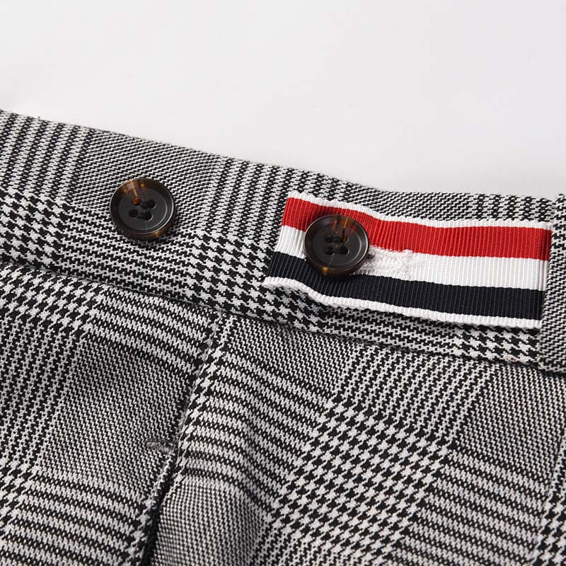 Thom Browne Style Men's Plaid Trousers - Image 3