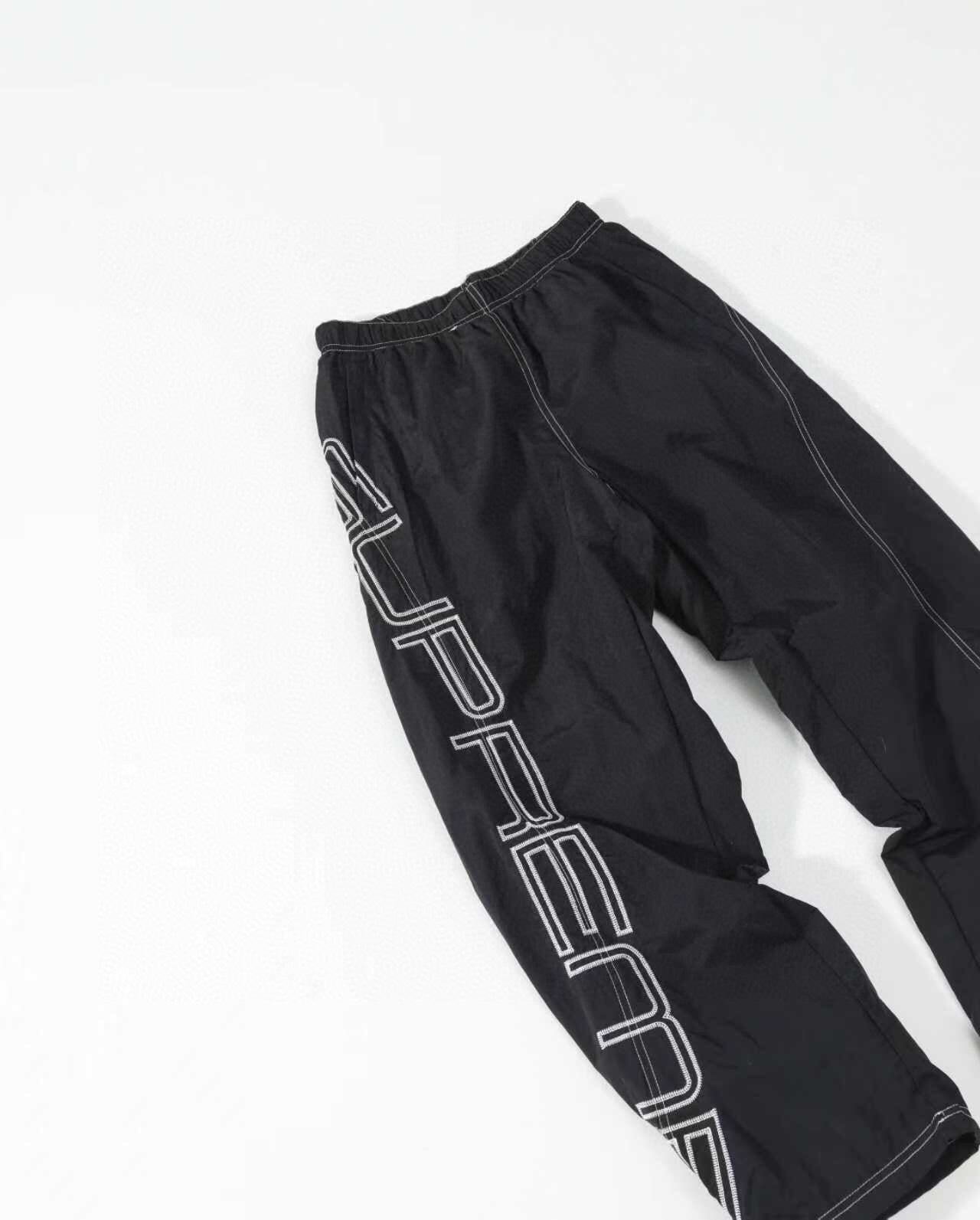Patchwork Embroidered Knit Sweatpants