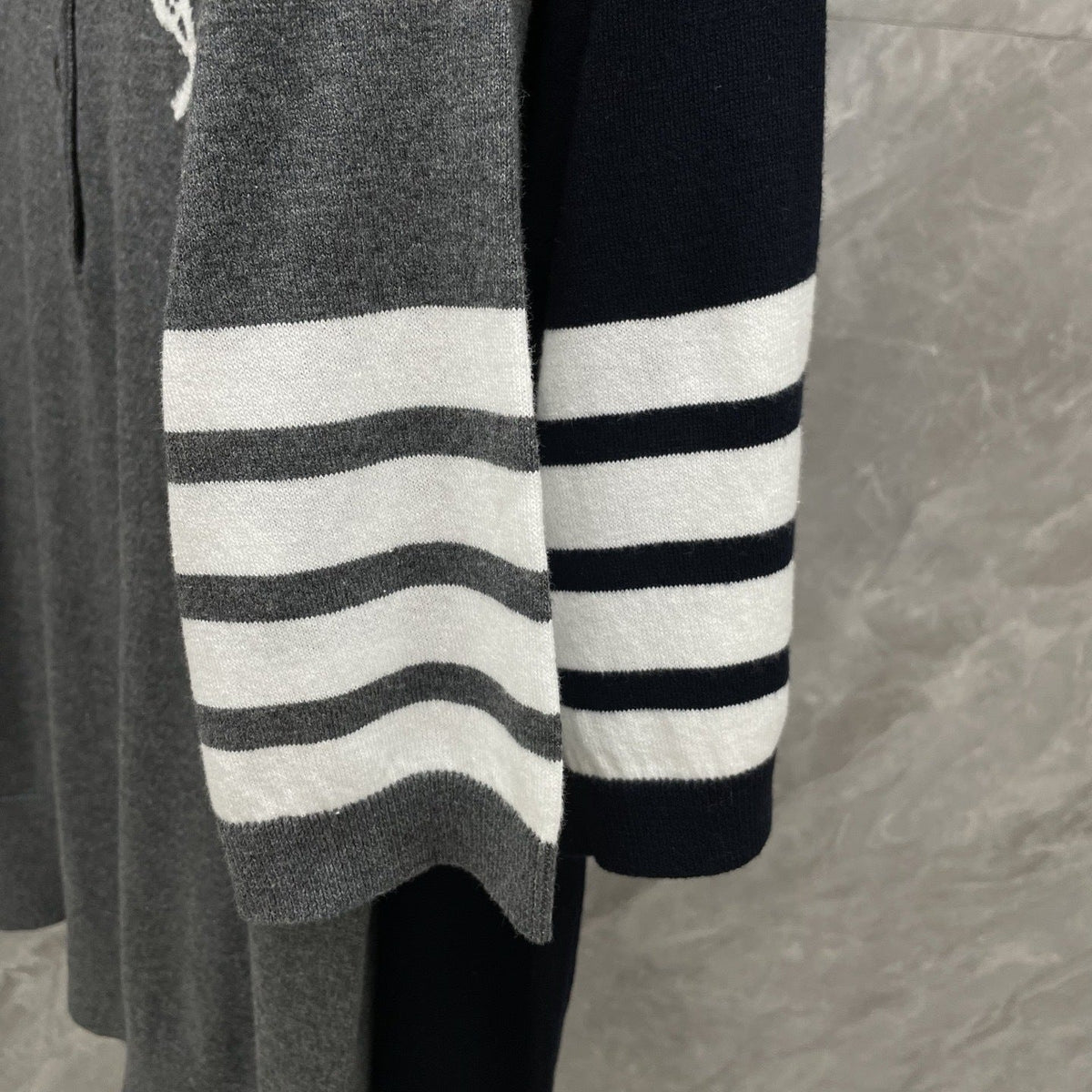 Tennis Racket Jacquard Polo Shirt by Thom Browne, product detail view