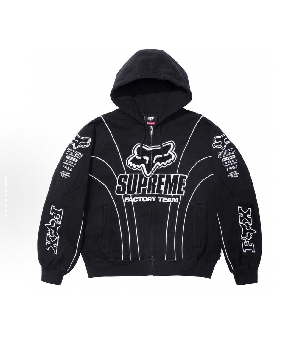 Graphic Print Zip-Up Hoodie