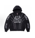 Graphic Print Zip-Up Hoodie