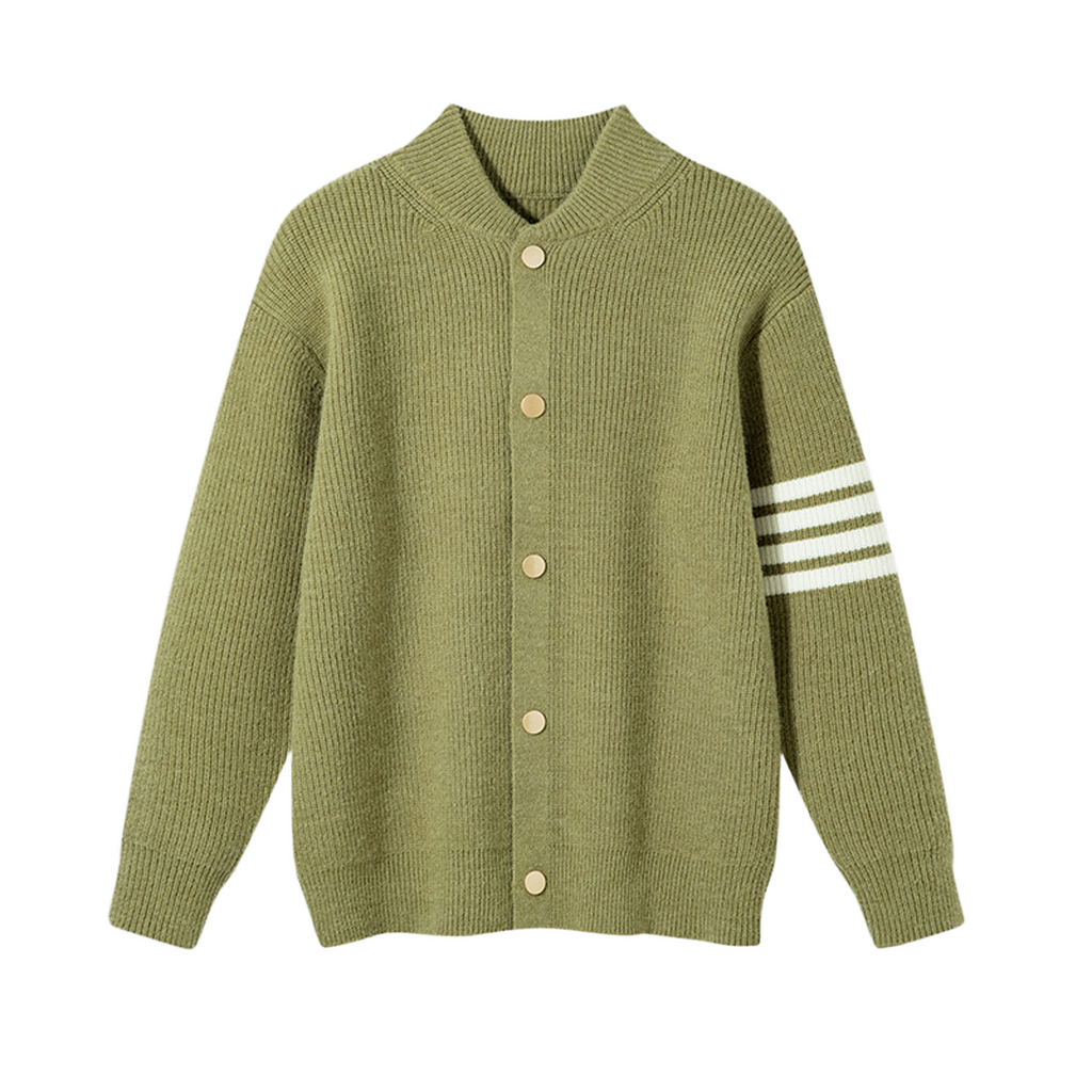 Single-Breasted Knit Sweater by Thom Browne, knitwear detail view