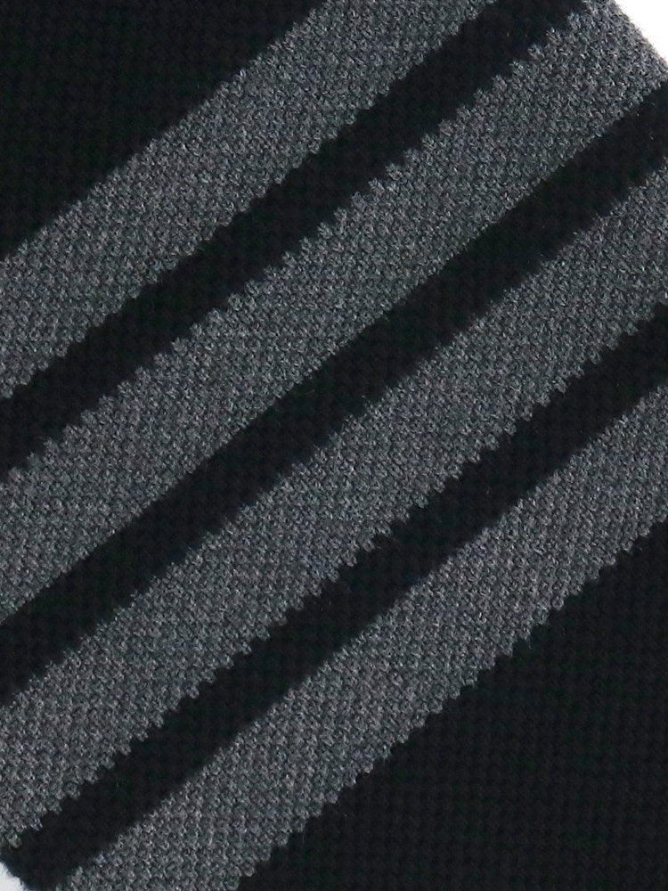 Unisex Lapel Knit Workwear Jacket - 4-Bar Stripe by Thom Browne, outerwear detail view