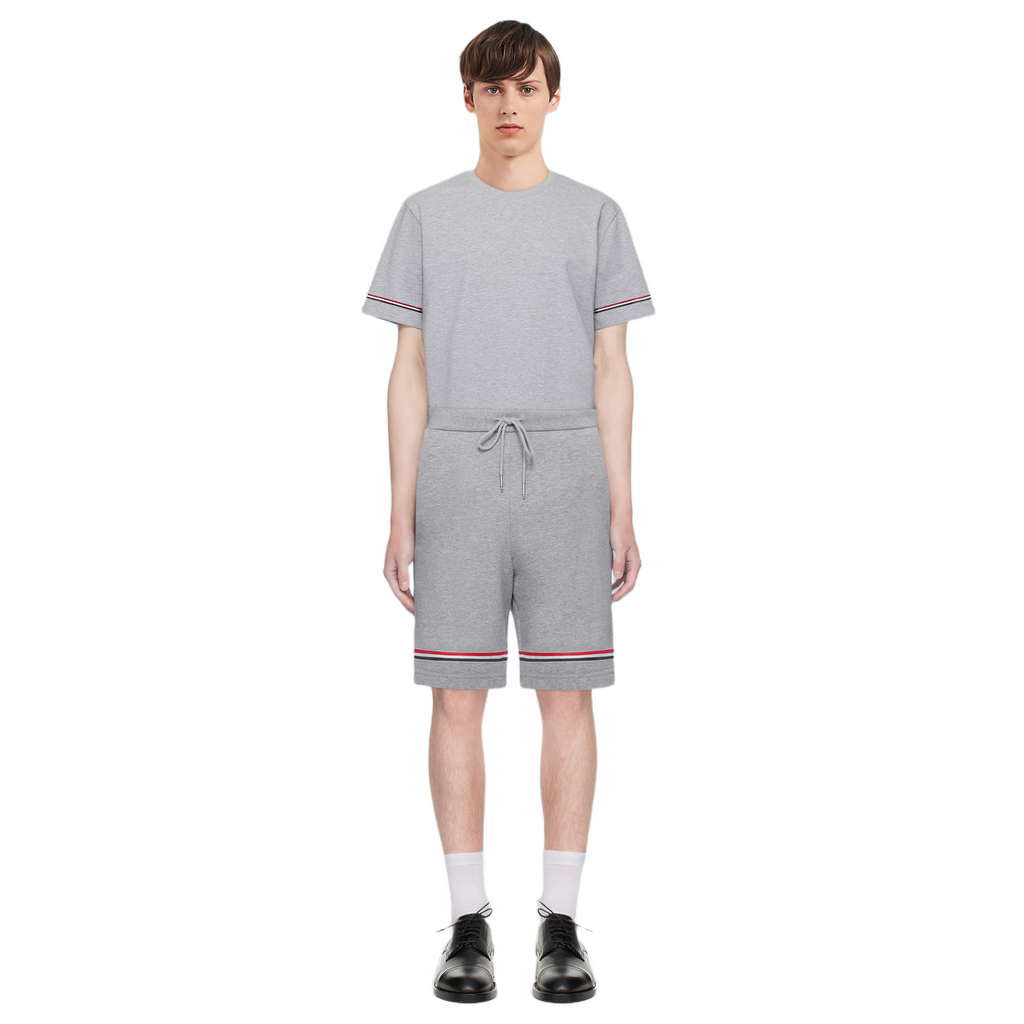 Thom Browne Style Tricolor ribbon unisex shorts - Image 7