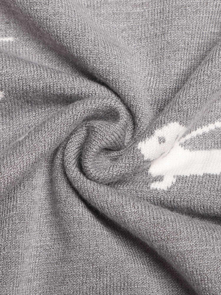 Knitted T-shirt by Thom Browne, product detail view