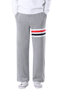 Thom Browne Style Unisex Straight-Leg Trousers with Signature Four-Bar Detail - Image 3