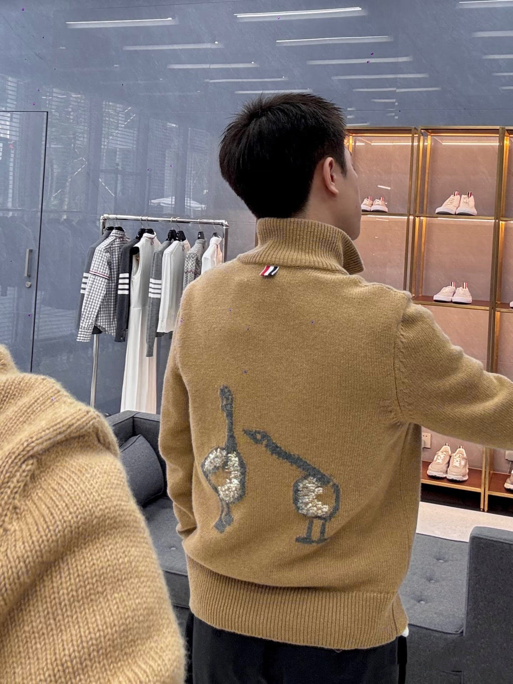 Men's Sweaters by Thom Browne, knitwear detail view