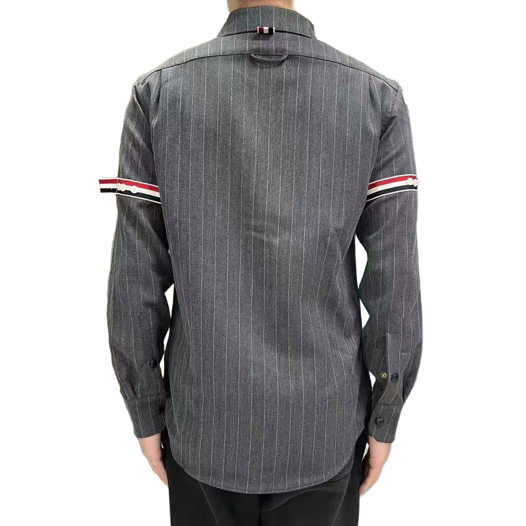 Men's long-sleeved shirt by Thom Browne, shirt detail view
