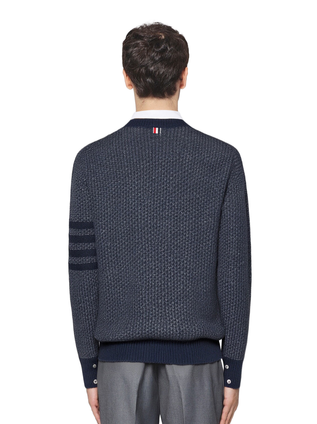 Men's Sweater Jacket by Thom Browne, knitwear detail view