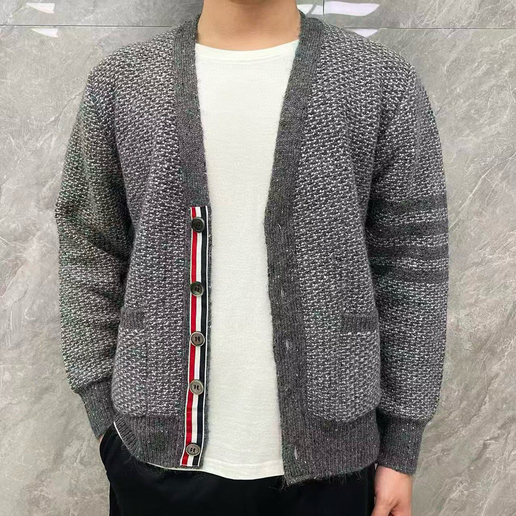 Cardigan by Thom Browne, knitwear detail view