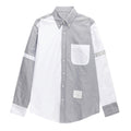 Men's Puppy Print Long-Sleeve Shirt — Back Slit, Gray & White | Thom Browne