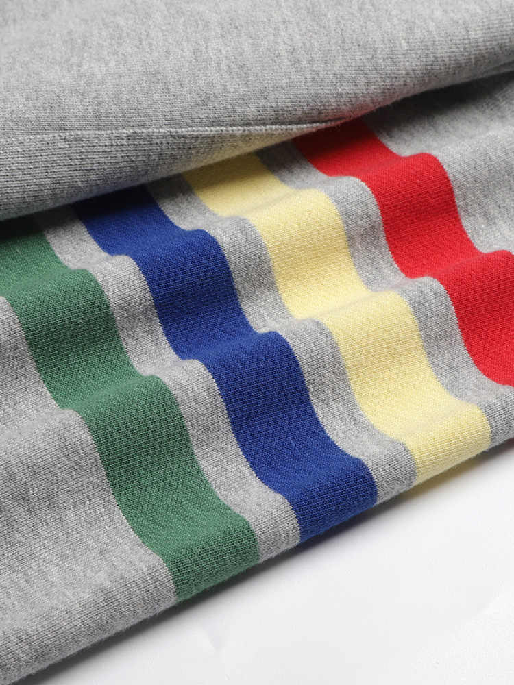Rainbow Four poles Hoodie by Thom Browne, garment detail view
