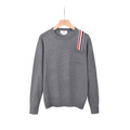 Four-Bar Wool Pullover Sweater by Thom Browne, knitwear detail view