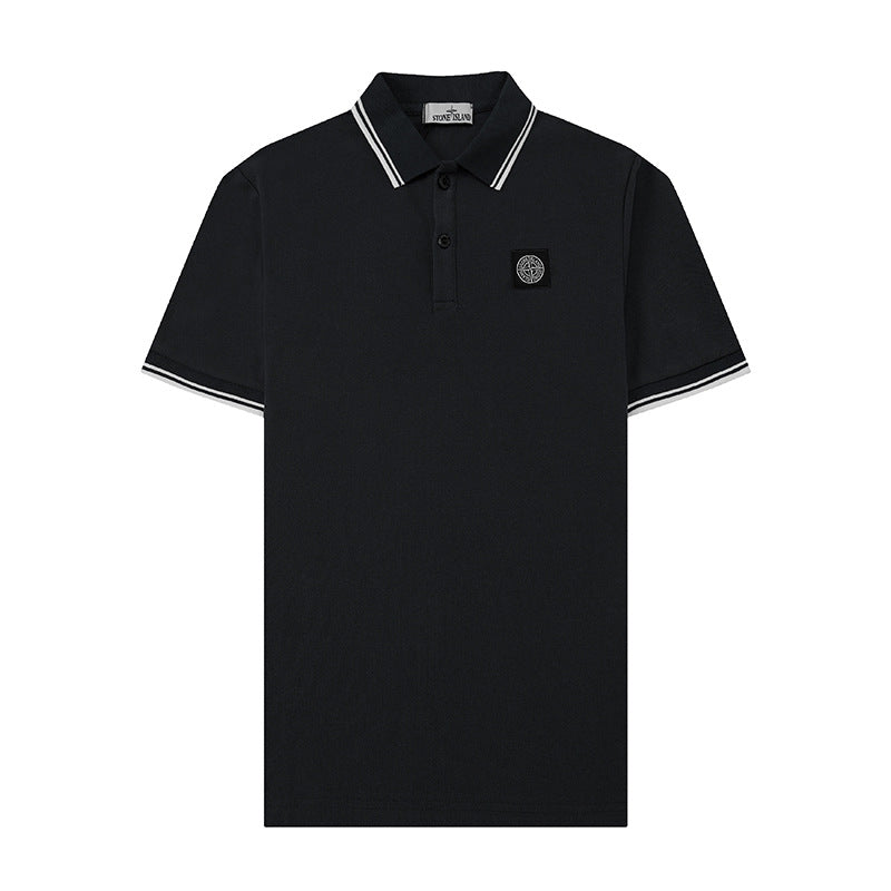 Stone Island Embroidered Badge Polo Shirt