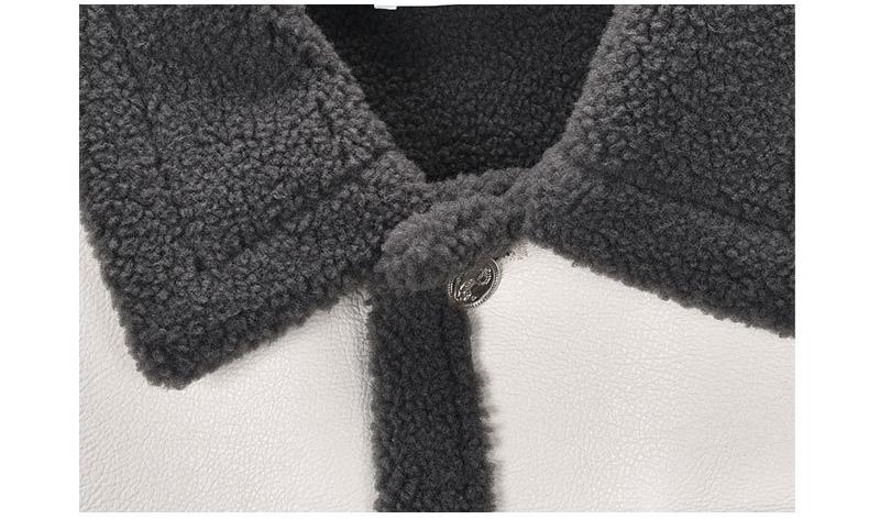 Lapel wool coat by Thom Browne, outerwear detail view