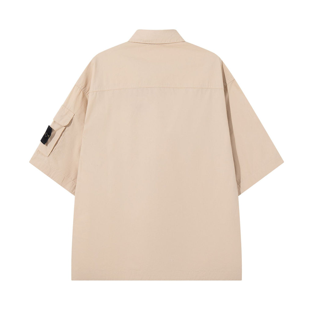 Stone Island Corduroy Short-Sleeve Shirt