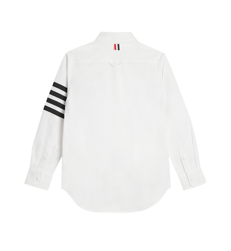 Men's shirt jacket by Thom Browne, shirt detail view