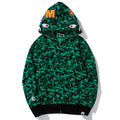 BAPE Green Camo Shark Zipper Hoodie - image 1