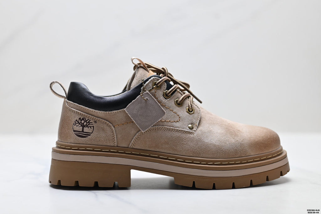 Timberland Taupe Premium Waterproof Oxford - right-facing side profile main image
